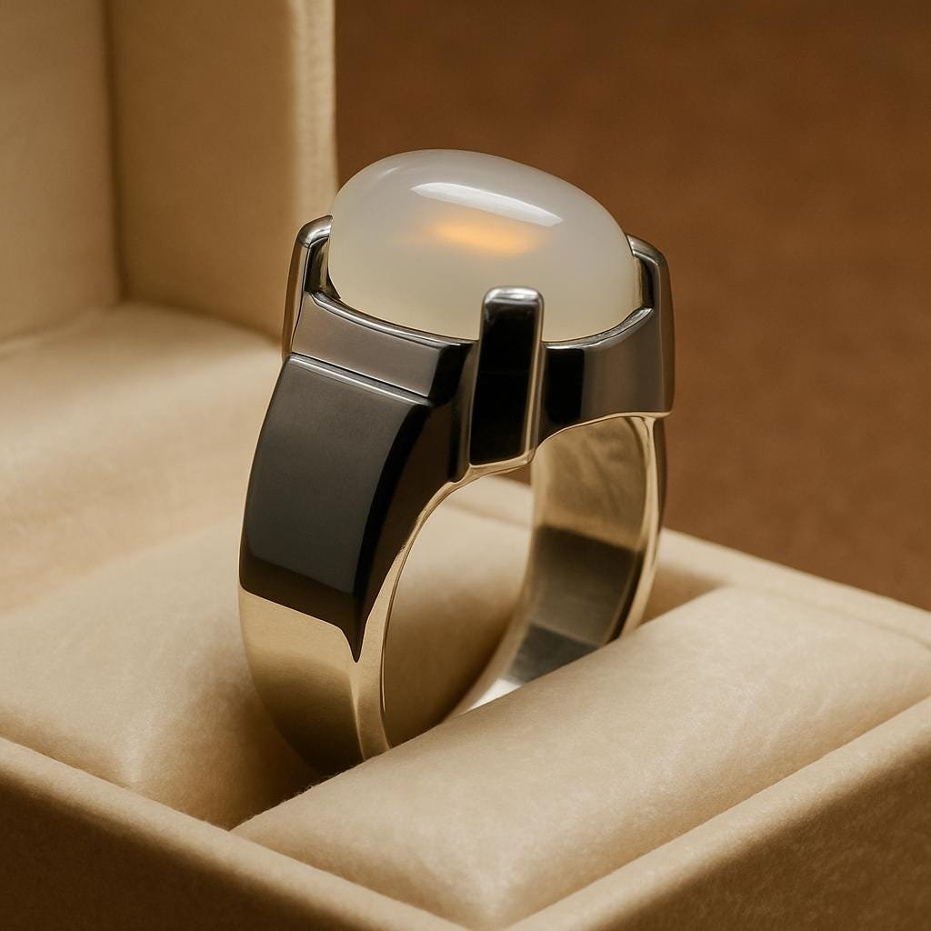 Dur-e-Najaf Sterling Silver Ring: Handmade Islamic Aqeeq Gemstone