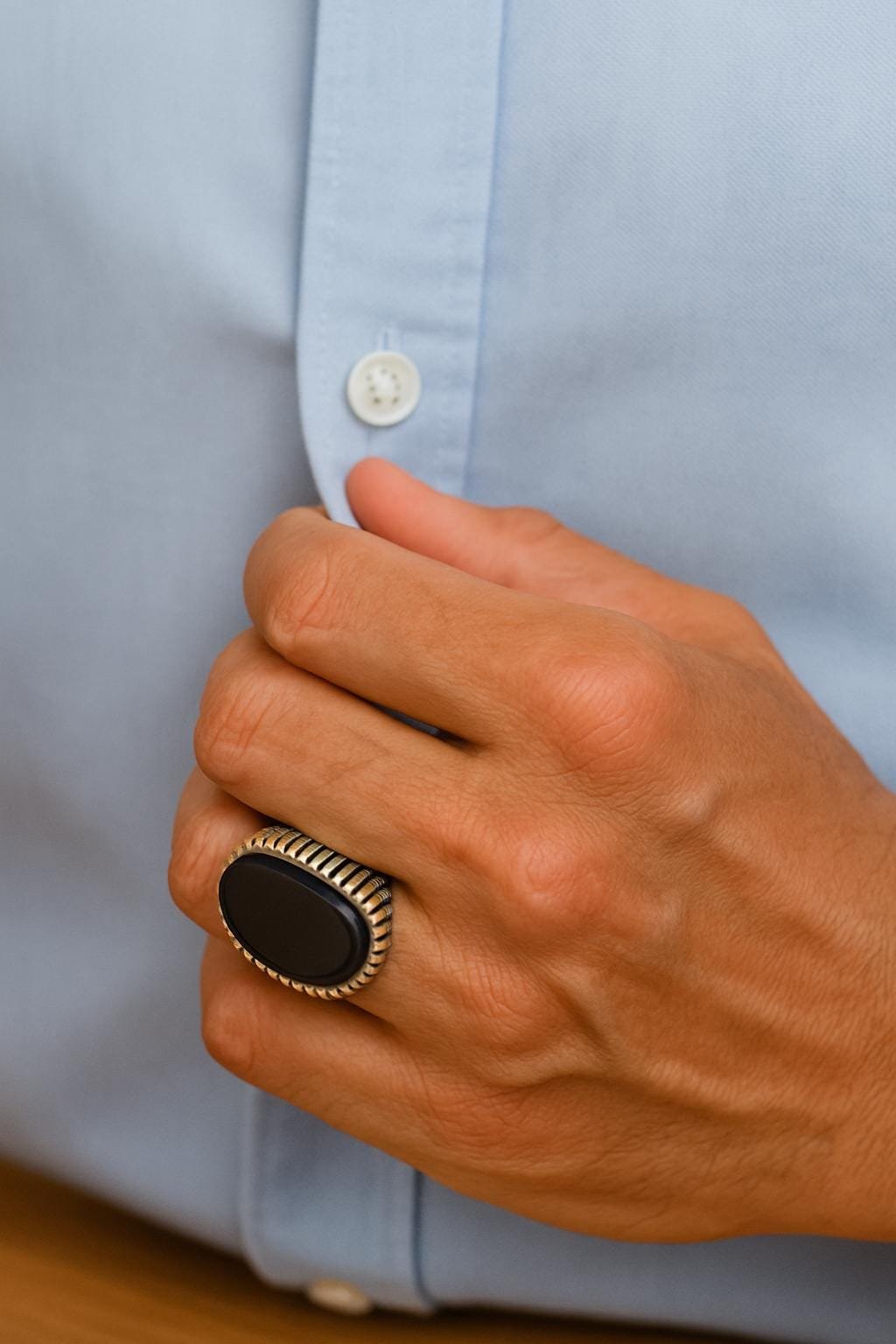 Handmade Yemeni Agate Ring for Men: 925 Sterling Silver Islamic Jewelry - Image 4