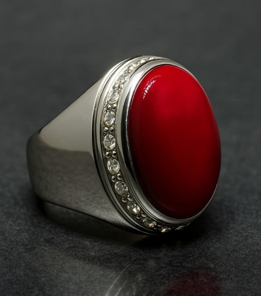 Yemeni Aqeeq Agate Ring: 925 Sterling Silver Islamic Ring - Image 6