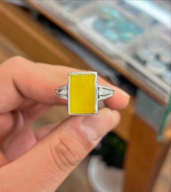 Handmade Zard Aqeeq Ring: 925 Sterling Silver Islamic Gemstone - Image 4