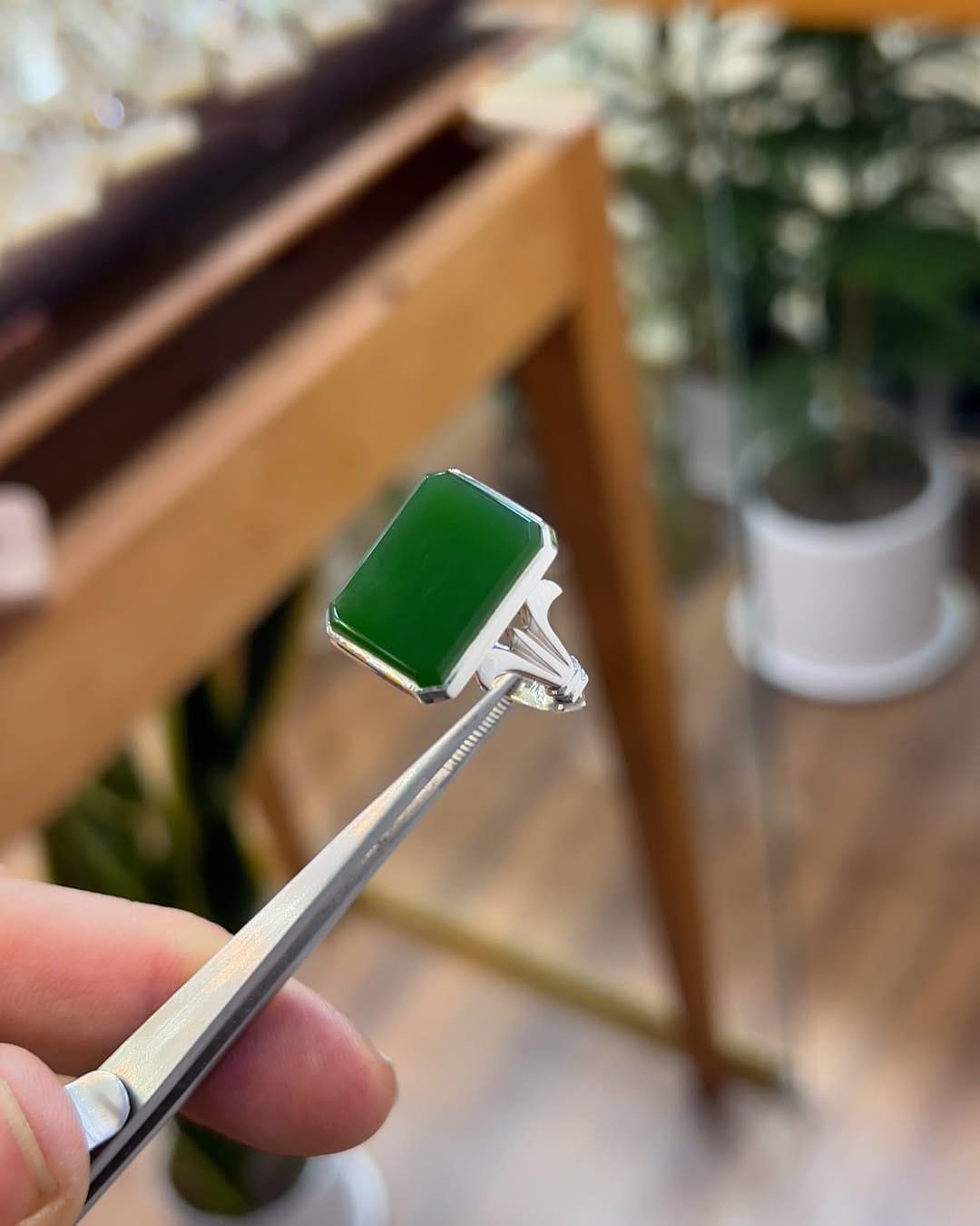 Green Agate Ring: Handmade 925 Sterling Silver Sabz Aqeeq Statement - Image 5