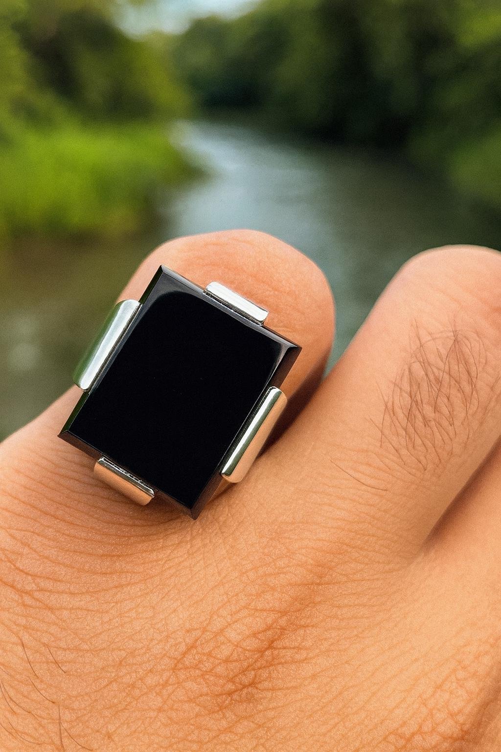 Men's Sterling Silver Aqeeq Ring: Handmade Islamic Signet - Image 8