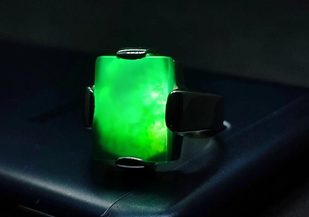 Handmade Green Agate Ring: 925 Sterling Silver Islamic Jewelry - Image 3