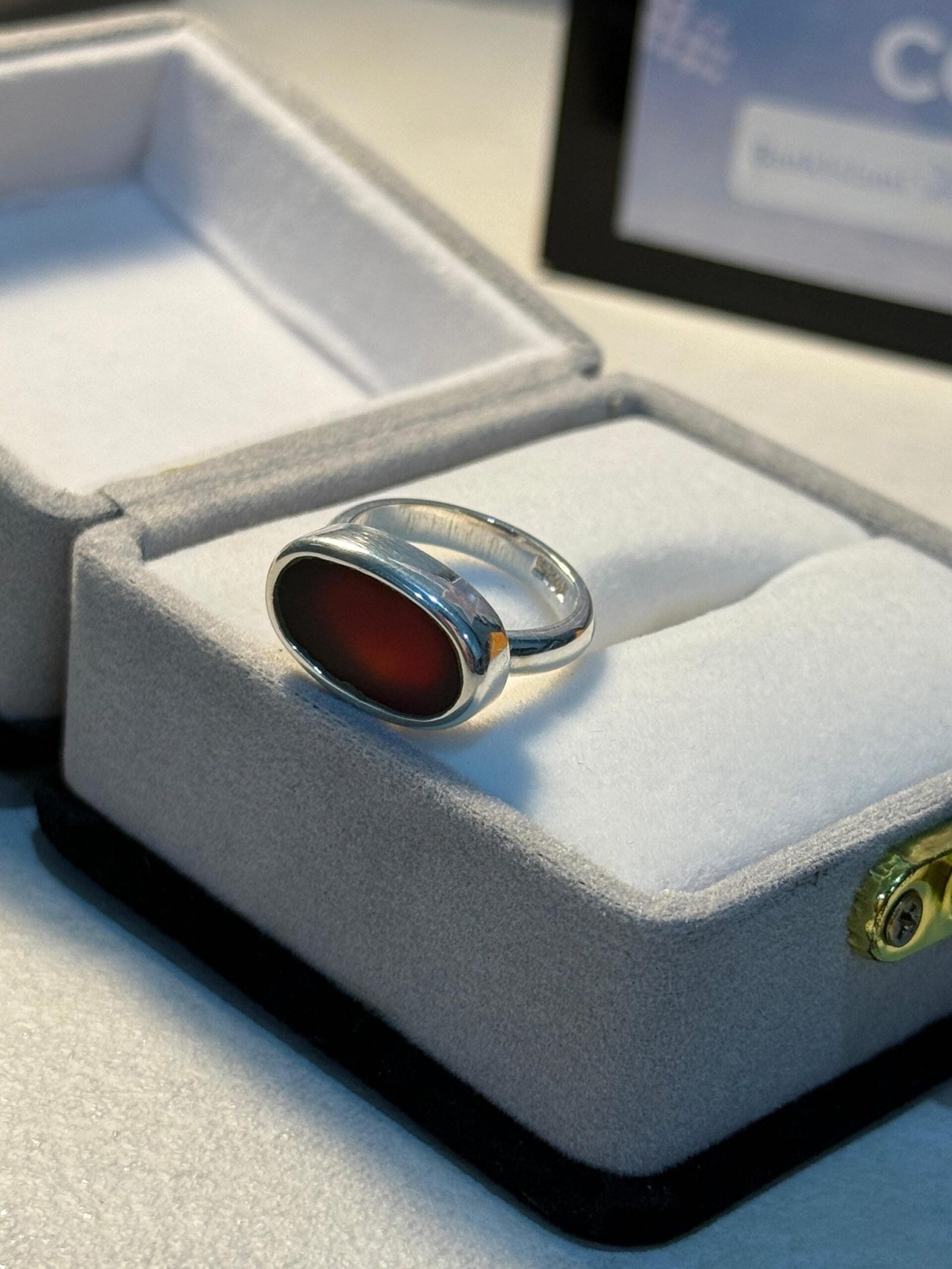 Handmade Sterling Silver Aqeeq Ring: King Salman Style Islamic Jewelry