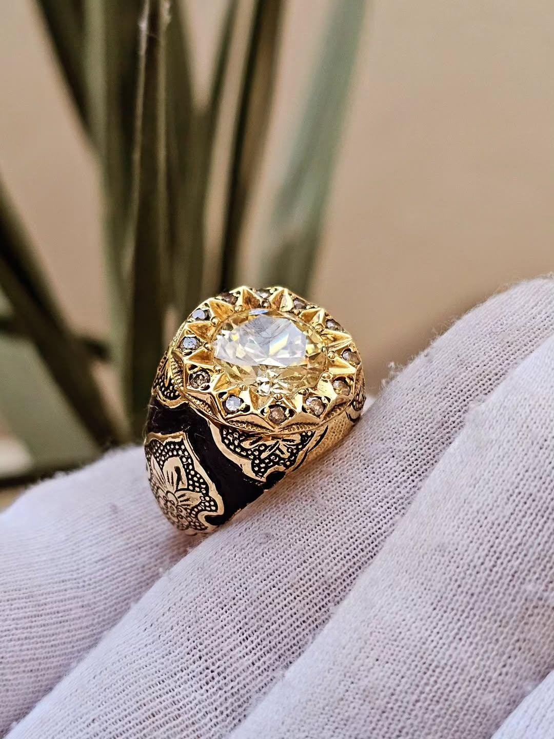 lab Certified white Moissanite Ring , 925 Sterling Silver , Gold Plated , Handmade Rings , Engagement Ring - Image 4
