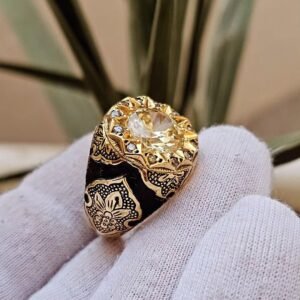 lab Certified white Moissanite Ring , 925 Sterling Silver , Gold Plated , Handmade Rings , Engagement Ring