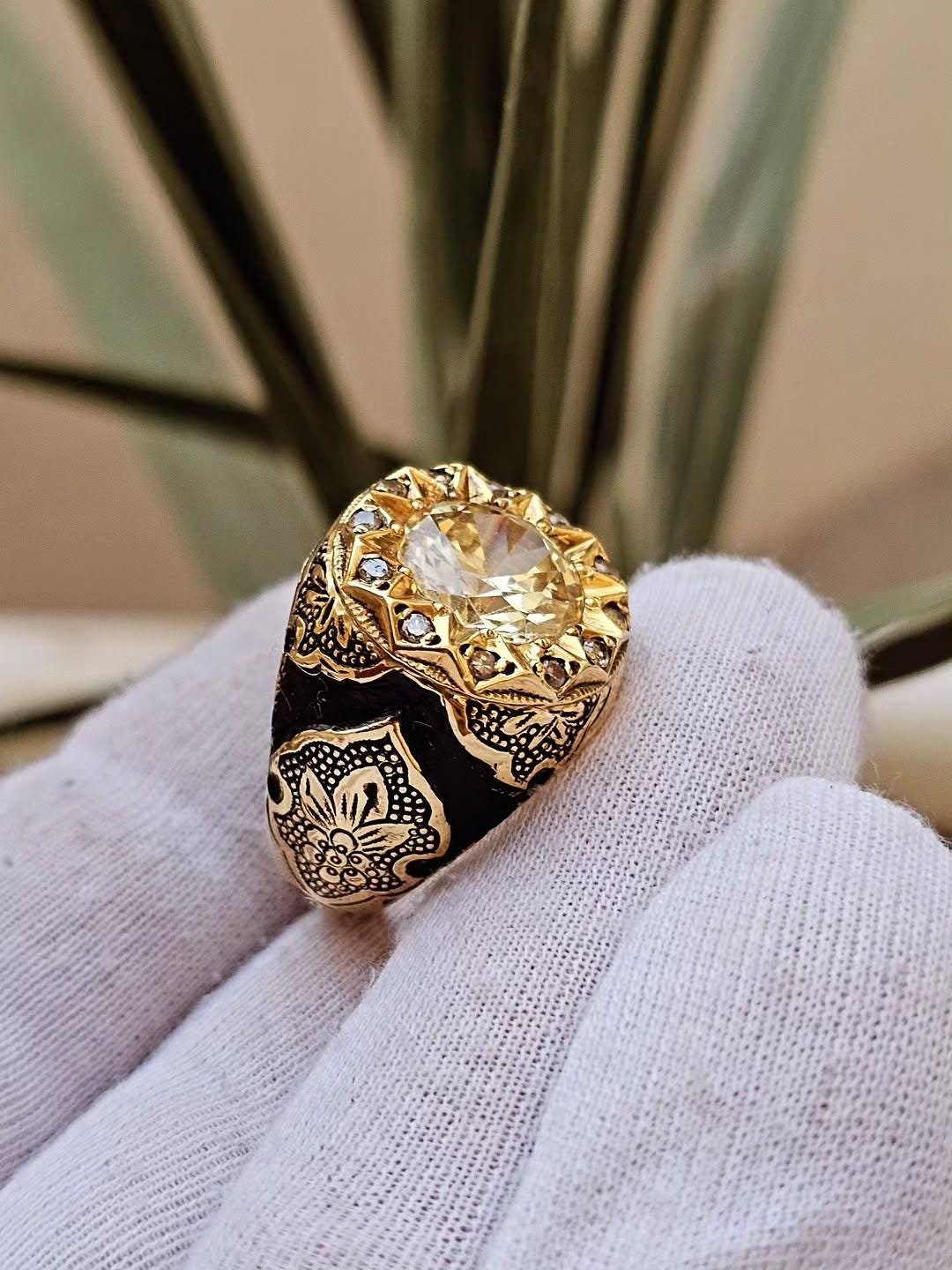 lab Certified white Moissanite Ring , 925 Sterling Silver , Gold Plated , Handmade Rings , Engagement Ring