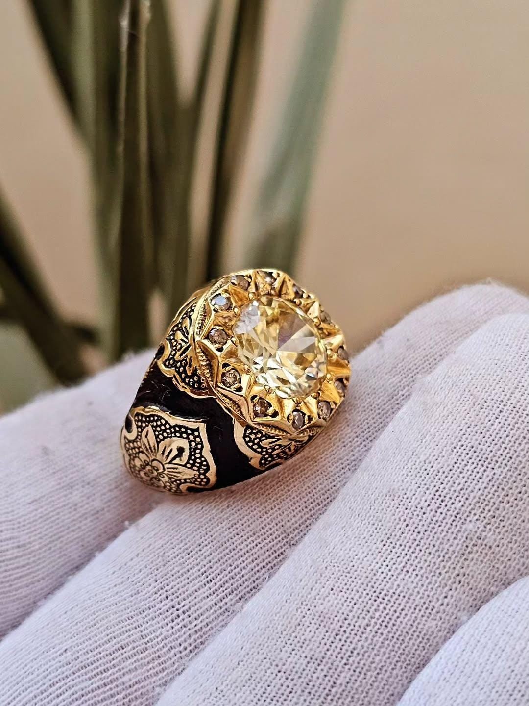 lab Certified white Moissanite Ring , 925 Sterling Silver , Gold Plated , Handmade Rings , Engagement Ring - Image 5