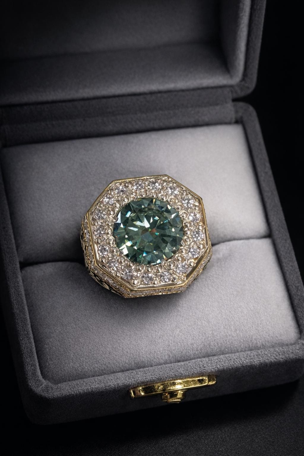 Green Moissanite Ring – Handmade Gemstone Unique Engagement Promise Ring for Her – Silver Rings - Image 5