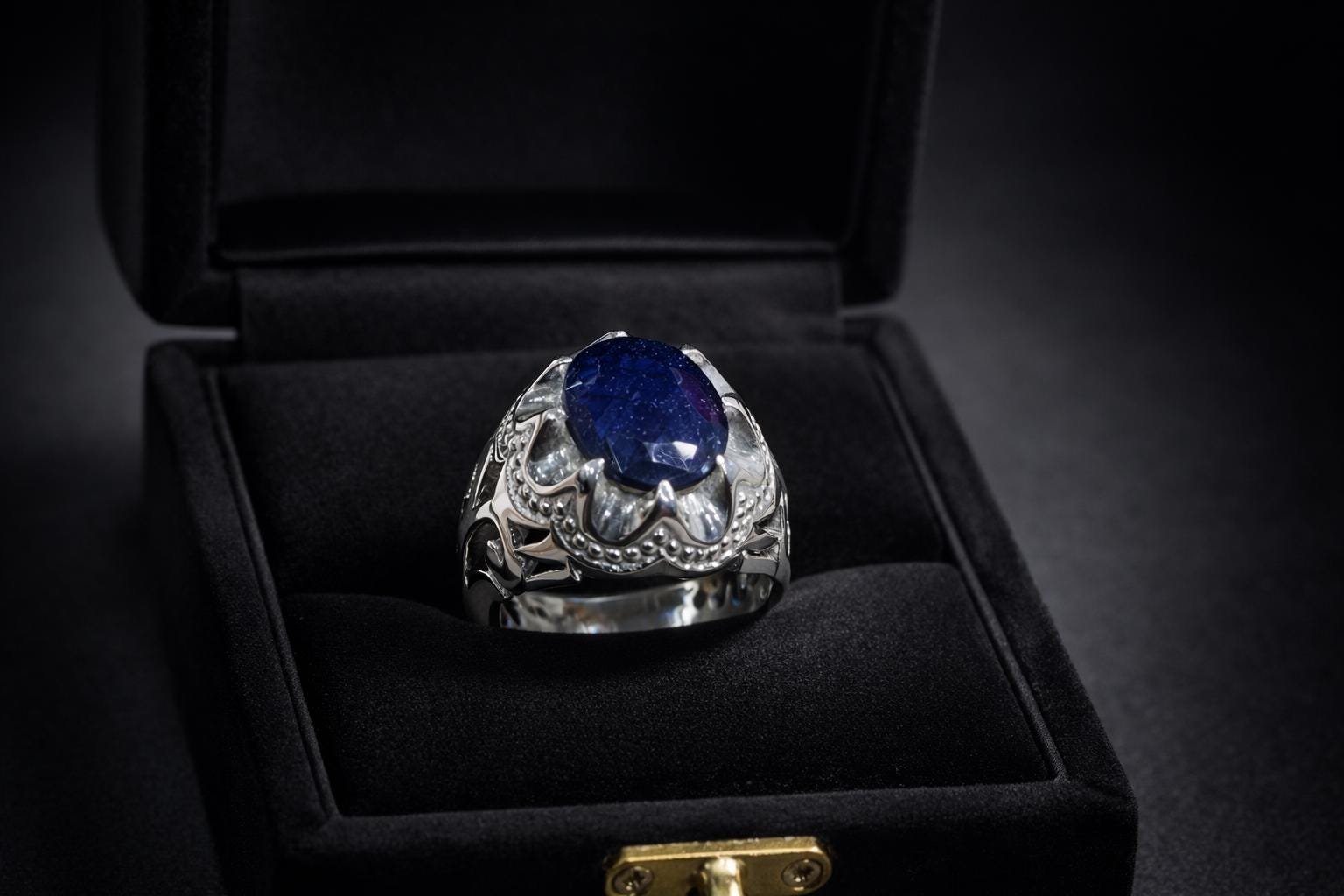 Blue Sapphire Ring Men’s Ring Natural Gemstone | 925 Sterling Silver Handmade for men women - Image 5