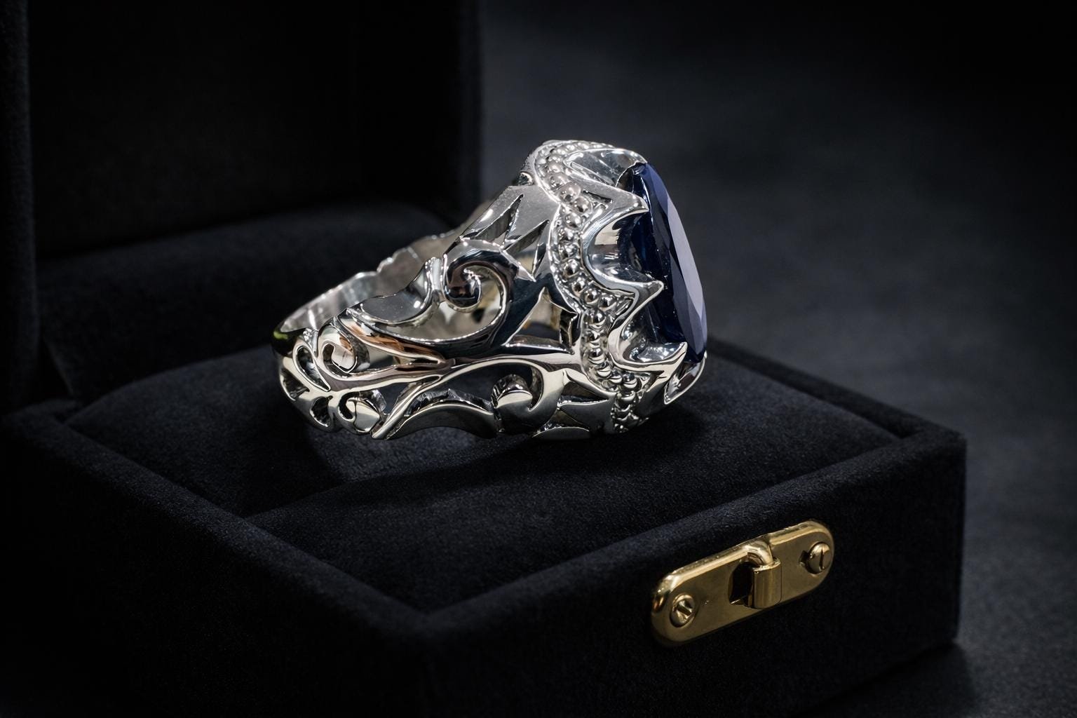 Blue Sapphire Ring Men’s Ring Natural Gemstone | 925 Sterling Silver Handmade for men women - Image 3