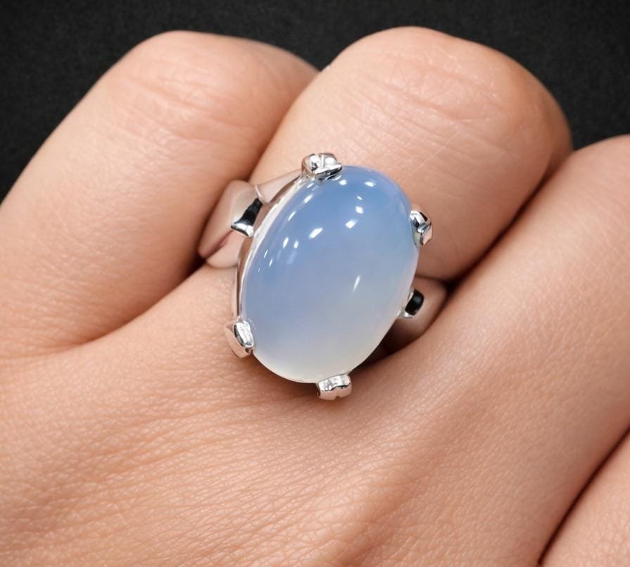 Handmade Sterling Silver Dur e Najaf Ring: Clear Quartz, Islamic Signet for Men - Image 3