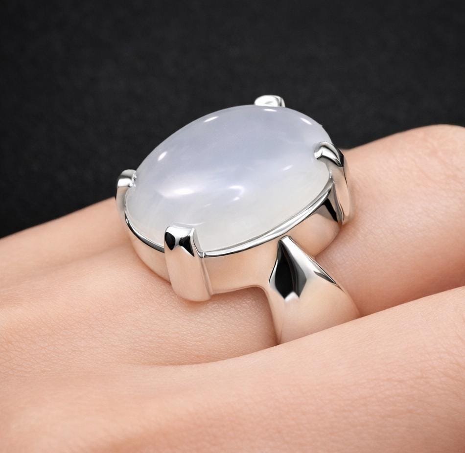 Handmade Sterling Silver Dur e Najaf Ring: Clear Quartz, Islamic Signet for Men