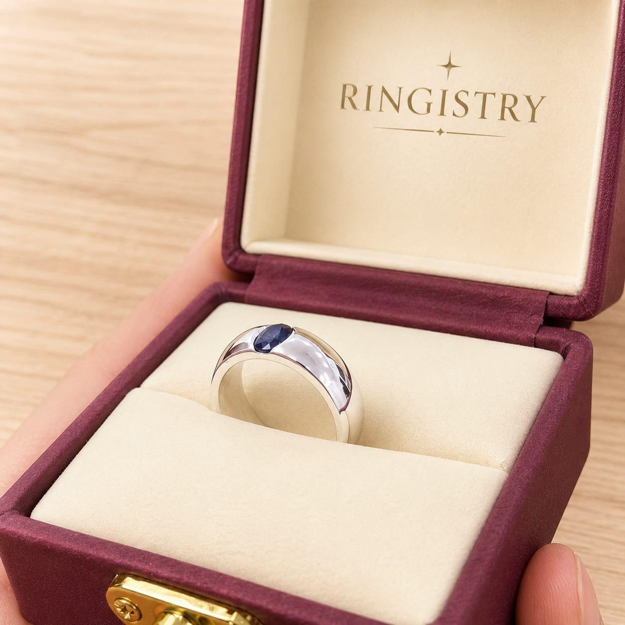 Natural Blue Sapphire Signet Ring, 925 Sterling Silver Men's Band, Genuine Sapphire, Handcrafted Wedding & Anniversary Ring - Image 5