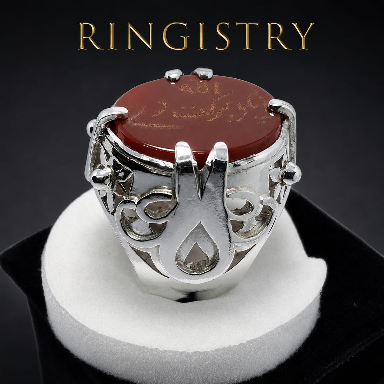 Nigel's Ring Design from the Movie Devil Wears Prada, 925 Sterling Silver Carnelian Aqeeq Ring, Big Yemeni Aqeeq brown Agate Ring for Men - Image 7