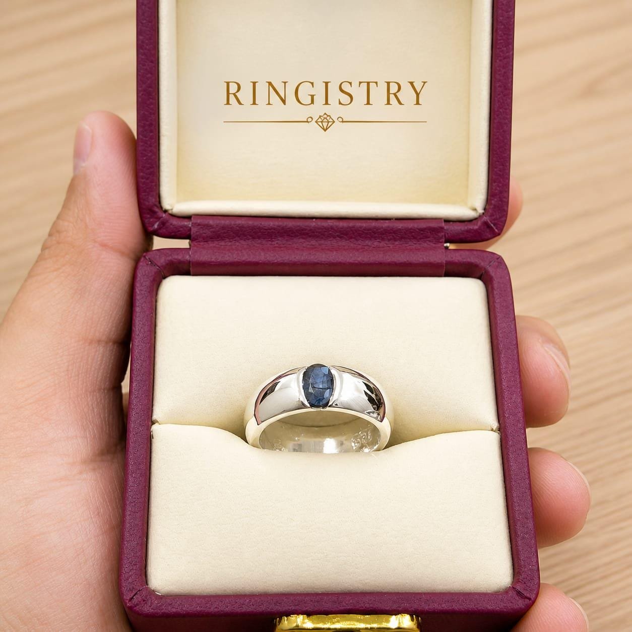 Natural Blue Sapphire Signet Ring, 925 Sterling Silver Men's Band, Genuine Sapphire, Handcrafted Wedding & Anniversary Ring - Image 6