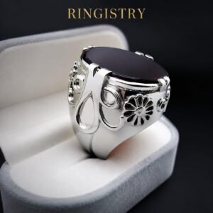 Nigel's Ring Design from the Movie Devil Wears Prada Carnelian Aqeeq Ring Agate Red Aqeeq Antique Big Yemeni Aqeeq Ring Jewelry for Men
