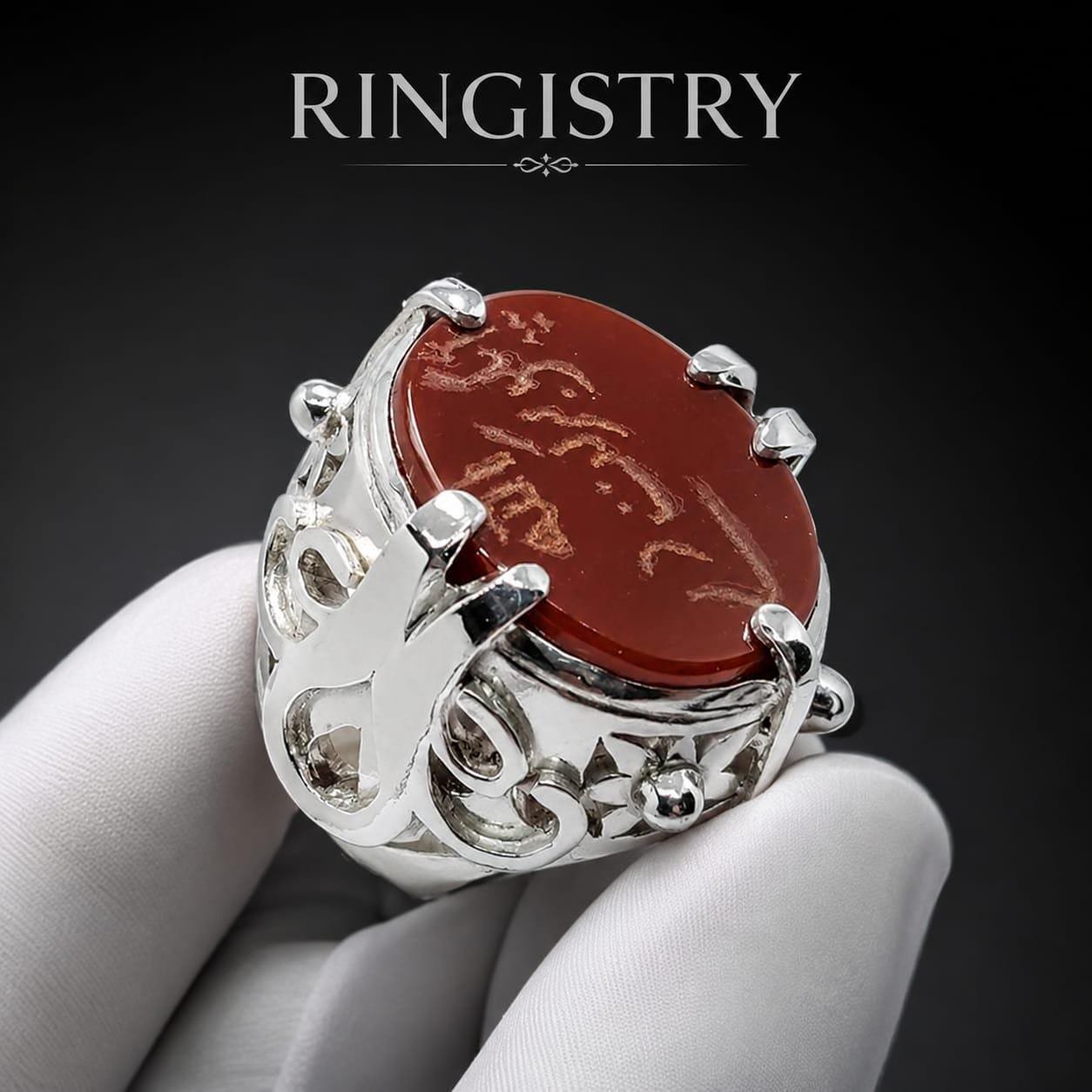 Nigel's Ring Design from the Movie Devil Wears Prada, 925 Sterling Silver Carnelian Aqeeq Ring, Big Yemeni Aqeeq brown Agate Ring for Men