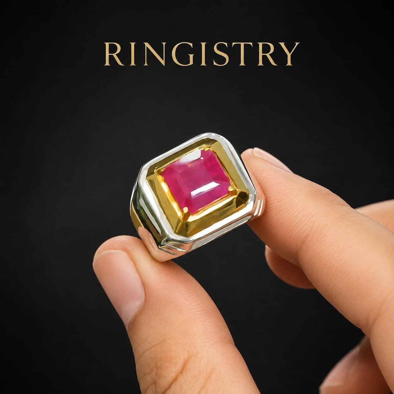 Natural Ruby Ring: Oval Red Gemstone, Silver Leaf Band, Vintage Style - Image 4