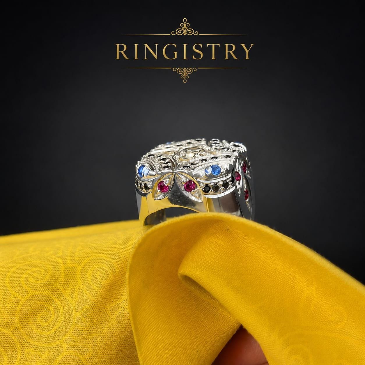 Men’s Green Moissanite Ring, 925 Sterling Silver Vintage Peridot Sapphire Ring, Father’s Day Gift for Him - Image 5