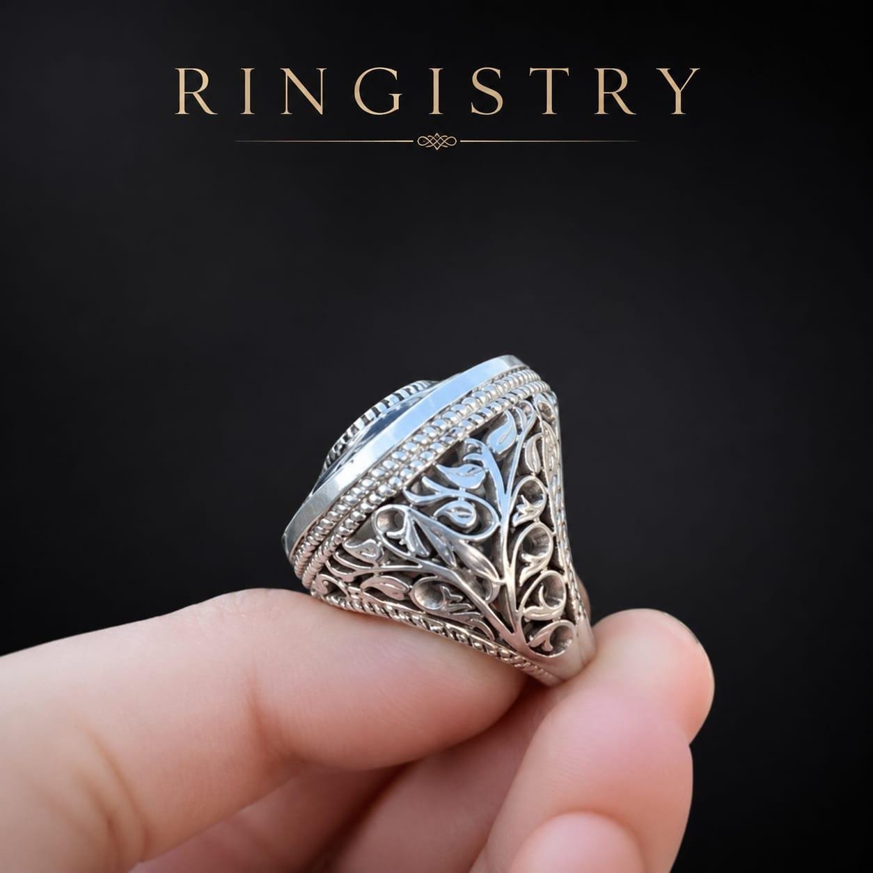 Natural Blue Sapphire Ruby Ring, Handmade 925 Sterling Silver Men's Gemstone Statement Ring - Image 2