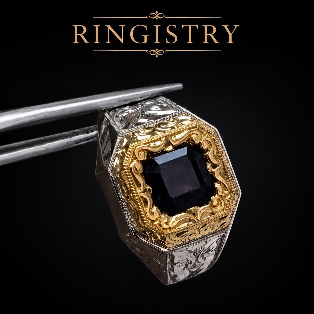 Natural Kashmiri Blue Sapphire Ring, Square Cut, 925 Sterling Silver, Handmade ring - Image 2